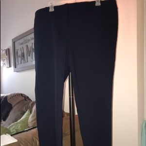 Ann Taylor Loft Marissa Skinny Navy Blue Trousers